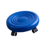 Maxbell Low Height Rolling Stool with Wheels Low Roller Seat for Home Office Bedroom Blue