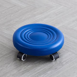 Maxbell Low Height Rolling Stool with Wheels Low Roller Seat for Home Office Bedroom Blue