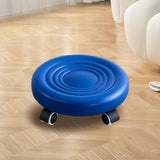 Maxbell Low Height Rolling Stool with Wheels Low Roller Seat for Home Office Bedroom Blue