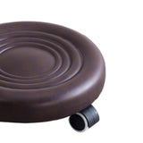 Maxbell Low Height Rolling Stool with Wheels Low Roller Seat for Home Office Bedroom Brown