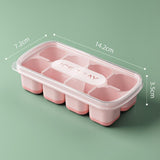 Maxbell Ice Cube Tray Freezer Ice Cubes Compartment for Juice Summer Beverage Coffee Pink