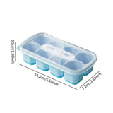 Maxbell Ice Cube Tray Freezer Ice Cubes Compartment for Juice Summer Beverage Coffee Blue