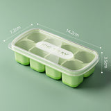 Maxbell Ice Cube Tray Freezer Ice Cubes Compartment for Juice Summer Beverage Coffee Green