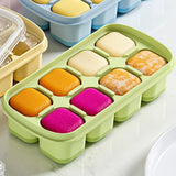 Maxbell Ice Cube Tray Freezer Ice Cubes Compartment for Juice Summer Beverage Coffee Green