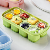 Maxbell Ice Cube Tray Freezer Ice Cubes Compartment for Juice Summer Beverage Coffee Green