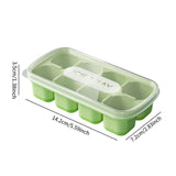 Maxbell Ice Cube Tray Freezer Ice Cubes Compartment for Juice Summer Beverage Coffee Green
