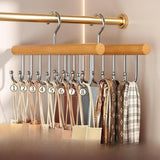 Maxbell Belt Organizer for Closet Wood Stable Scarf Holder for Scarves Bags Tank Top