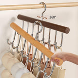 Maxbell Belt Organizer for Closet Wood Stable Scarf Holder for Scarves Bags Tank Top