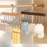 Maxbell Belt Organizer for Closet Wood Stable Scarf Holder for Scarves Bags Tank Top