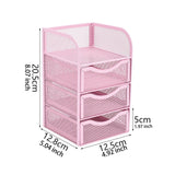 Maxbell Office Desktop Organizer 3 Tiers Versatile Desktop Storage Box for Apartment
