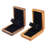 Maxbell Earring Stud Box Small Jewelry Organizer for Anniversary Engagement Birthday Walnut