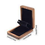 Maxbell Earring Stud Box Small Jewelry Organizer for Anniversary Engagement Birthday Walnut