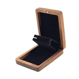 Maxbell Earring Stud Box Small Jewelry Organizer for Anniversary Engagement Birthday Walnut