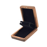 Maxbell Earring Stud Box Small Jewelry Organizer for Anniversary Engagement Birthday Walnut