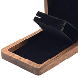 Maxbell Earring Stud Box Small Jewelry Organizer for Anniversary Engagement Birthday Walnut