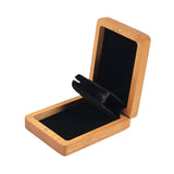Maxbell Earring Stud Box Small Jewelry Organizer for Anniversary Engagement Birthday Cherry Wood
