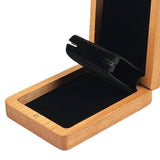 Maxbell Earring Stud Box Small Jewelry Organizer for Anniversary Engagement Birthday Cherry Wood