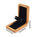 Maxbell Earring Stud Box Small Jewelry Organizer for Anniversary Engagement Birthday Cherry Wood