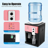 Maxbell Water Dispenser Hot and Cold Water Room Temperature for Room Dorm Countertop pink