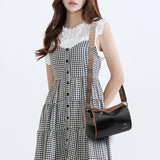 Maxbell Women Crossbody Bag with Zipper Fashion Handbag for Shopping Street Holidays Black