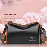 Maxbell Women Crossbody Bag with Zipper Fashion Handbag for Shopping Street Holidays Black