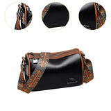 Maxbell Women Crossbody Bag with Zipper Fashion Handbag for Shopping Street Holidays Black