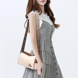 Maxbell Women Crossbody Bag with Zipper Fashion Handbag for Shopping Street Holidays Beige White