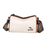 Maxbell Women Crossbody Bag with Zipper Fashion Handbag for Shopping Street Holidays Beige White