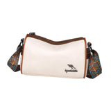 Maxbell Women Crossbody Bag with Zipper Fashion Handbag for Shopping Street Holidays Beige White