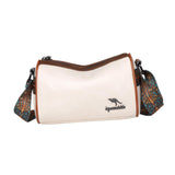 Maxbell Women Crossbody Bag with Zipper Fashion Handbag for Shopping Street Holidays Beige White