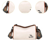 Maxbell Women Crossbody Bag with Zipper Fashion Handbag for Shopping Street Holidays Beige White