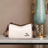 Maxbell Women Crossbody Bag with Zipper Fashion Handbag for Shopping Street Holidays Beige White