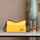 Maxbell Women Crossbody Bag with Zipper Fashion Handbag for Shopping Street Holidays Yellow