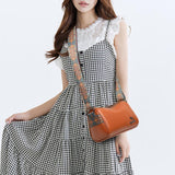 Maxbell Women Crossbody Bag with Zipper Fashion Handbag for Shopping Street Holidays Light Brown