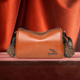 Maxbell Women Crossbody Bag with Zipper Fashion Handbag for Shopping Street Holidays Light Brown