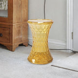 Maxbell Accent Stool Shoe Changing Contemporary Home Decoration Stepstool Side Table Amber