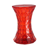 Maxbell Accent Stool Shoe Changing Contemporary Home Decoration Stepstool Side Table Red