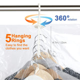 Maxbell Suit Bag Dress Bag Water Resistance Hanging Vacuum for Dresses Coats Clothes 70cmx105cm