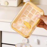 Maxbell Ice Cube Tray for Freezer Reusable for Chilled Drinks Coffee Summer Beverage Yellow
