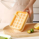 Maxbell Ice Cube Tray for Freezer Reusable for Chilled Drinks Coffee Summer Beverage Yellow
