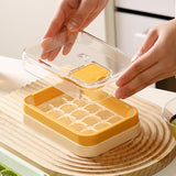 Maxbell Ice Cube Tray for Freezer Reusable for Chilled Drinks Coffee Summer Beverage Yellow