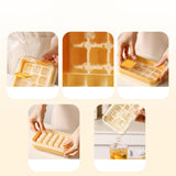 Maxbell Ice Cube Tray for Freezer Reusable for Chilled Drinks Coffee Summer Beverage Yellow