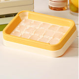 Maxbell Ice Cube Tray for Freezer Reusable for Chilled Drinks Coffee Summer Beverage Yellow
