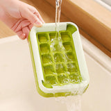 Maxbell Ice Cube Tray for Freezer Reusable for Chilled Drinks Coffee Summer Beverage Green