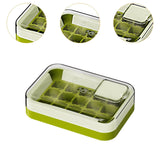 Maxbell Ice Cube Tray for Freezer Reusable for Chilled Drinks Coffee Summer Beverage Green