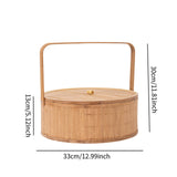 Maxbell Handwoven Bamboo Basket Box Gift Wrapping Basket for Backyard Festival Bread