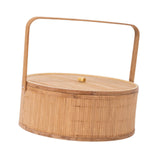 Maxbell Handwoven Bamboo Basket Box Gift Wrapping Basket for Backyard Festival Bread