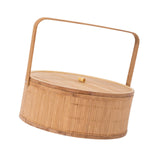 Maxbell Handwoven Bamboo Basket Box Gift Wrapping Basket for Backyard Festival Bread