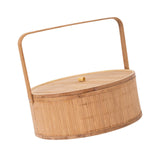 Maxbell Handwoven Bamboo Basket Box Gift Wrapping Basket for Backyard Festival Bread
