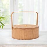 Maxbell Handwoven Bamboo Basket Box Gift Wrapping Basket for Backyard Festival Bread